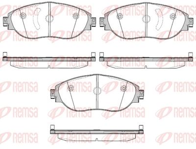 Bremžu uzliku kompl., Disku bremzes REMSA 1470.00