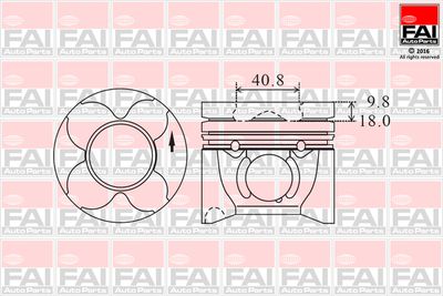 Поршень FAI AutoParts PK12-000