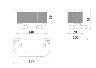 Eļļas radiators, Motoreļļa MAHLE CLC 322 000P