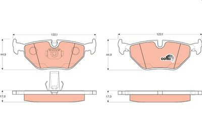 Комплект тормозных колодок, дисковый тормоз TRW GDB1265