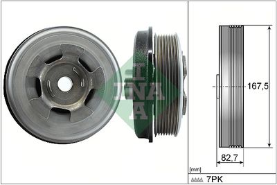 Ременный шкив, коленчатый вал Schaeffler INA 544060110