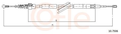 Тросик, cтояночный тормоз COFLE 10.7506