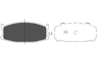 Bremžu uzliku kompl., Disku bremzes KAVO PARTS KBP-4548