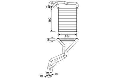 Теплообменник, отопление салона VALEO 811603