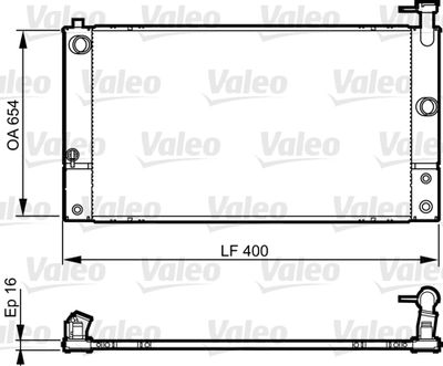 Радиатор, охлаждение двигателя VALEO 735449