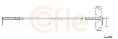 Тросик, cтояночный тормоз COFLE 17.1095