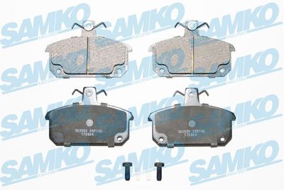 Комплект тормозных колодок, дисковый тормоз SAMKO 5SP196