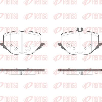 Bremžu uzliku kompl., Disku bremzes REMSA 1950.00