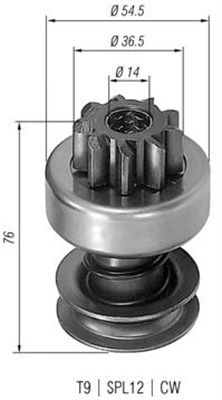 Ведущая шестерня, стартер MAGNETI MARELLI 940113020050