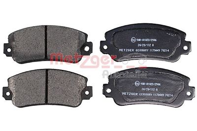 Комплект тормозных колодок, дисковый тормоз METZGER 1170449