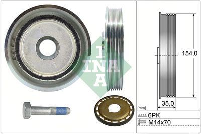 Комплект ременных шкивов, коленчатый вал Schaeffler INA 544 0112 21