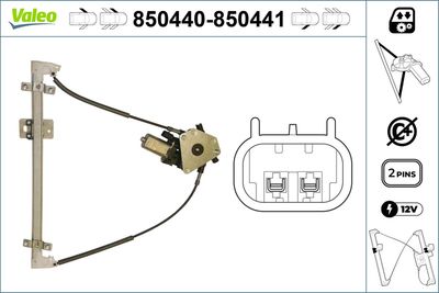 Стеклоподъемник VALEO 850440