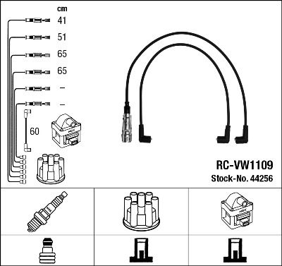 Augstsprieguma vadu komplekts NGK 44256