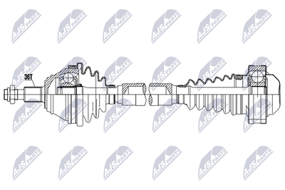 Piedziņas vārpsta NTY NPW-VW-201