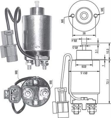 Ievilcējrelejs, Starteris MAGNETI MARELLI 940113050287