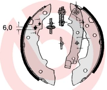 Bremžu loku komplekts BREMBO S 68 508