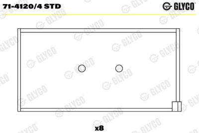 Шатунный подшипник GLYCO 71-4120/4 STD