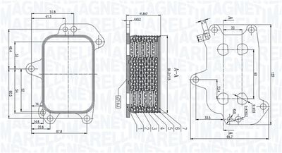 масляный радиатор, двигательное масло MAGNETI MARELLI 350300005100