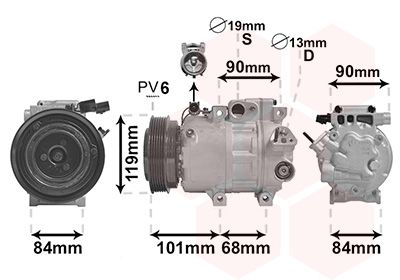 Компрессор, кондиционер VAN WEZEL 8200K237