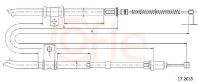 Тросик, cтояночный тормоз COFLE 92.17.2035