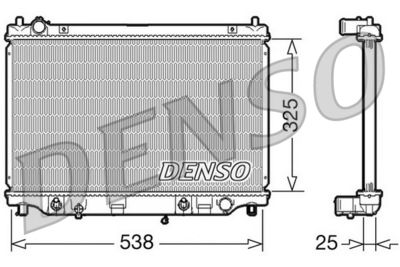 Радиатор, охлаждение двигателя DENSO DRM44017