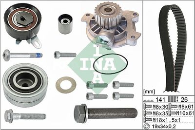 Ūdenssūknis + Zobsiksnas komplekts Schaeffler INA 530 0482 30