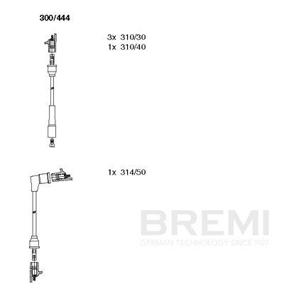 Комплект проводов зажигания BREMI 300/444