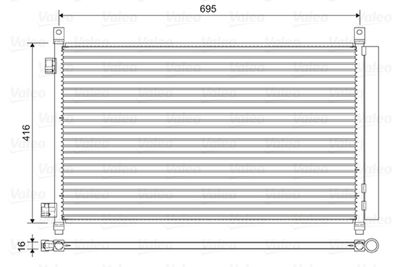 Конденсатор, кондиционер VALEO 822611