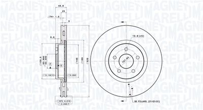 Тормозной диск MAGNETI MARELLI 360406156401