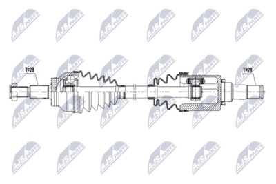 Приводной вал NTY NPW-MZ-124