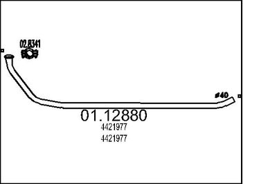 Труба выхлопного газа MTS 01.12880