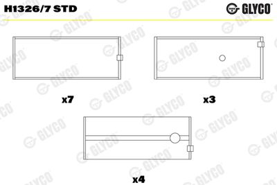 Kloķvārpstas gultnis GLYCO H1326/7 STD