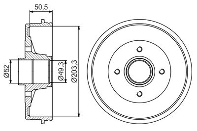 Тормозной барабан BOSCH 0986477170