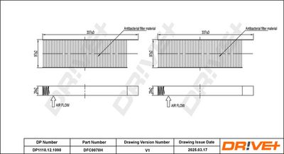 Фильтр, воздух во внутренном пространстве Dr!ve+ DP1110.12.1090