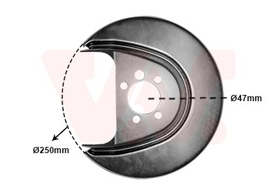 Dubļu sargs, Bremžu disks VAN WEZEL 5829373