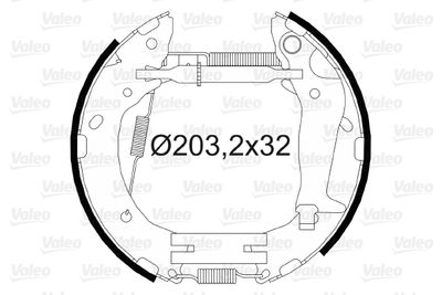Bremžu loku komplekts VALEO 554886
