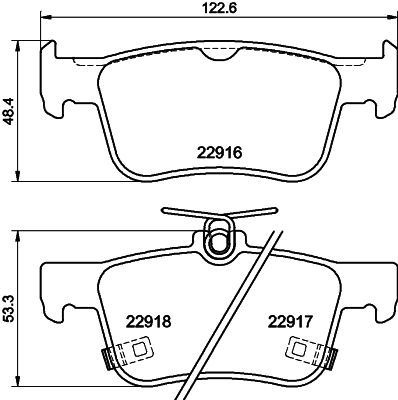 Bremžu uzliku kompl., Disku bremzes HELLA PAGID 8DB 355 040-871