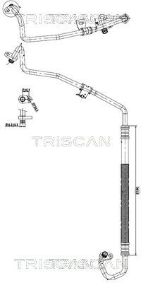 Трубопровод высокого / низкого давления, кондиционер TRISCAN 9010 28001