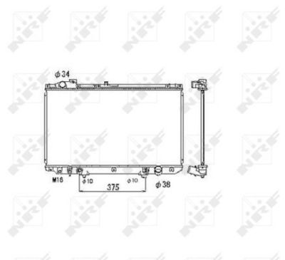 Радиатор, охлаждение двигателя NRF 53467