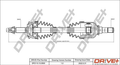 Piedziņas vārpsta Dr!ve+ DP2110.10.0900
