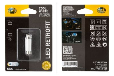 Лампа накаливания, oсвещение салона HELLA 8GL 178 560-581
