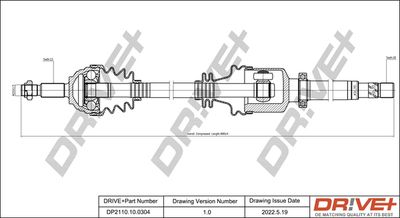 Piedziņas vārpsta Dr!ve+ DP2110.10.0304