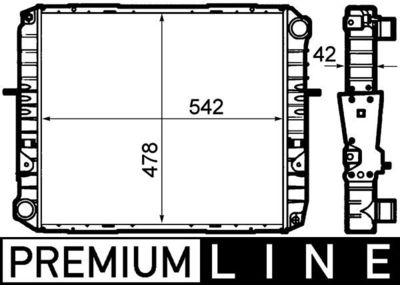 Радиатор, охлаждение двигателя MAHLE CR 1919 000P