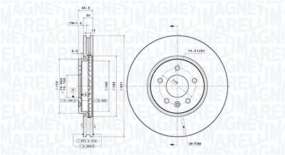 Тормозной диск MAGNETI MARELLI 360406155401