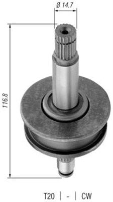 Ведущая шестерня, стартер MAGNETI MARELLI 940113020319