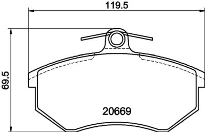 HELLA PAGID 8DB355017701 Bremžu uzliku kompl