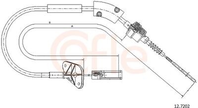 Трос, управление сцеплением COFLE 12.7202