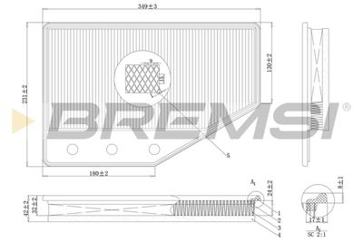 Gaisa filtrs BREMSI FA1085
