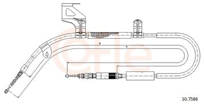 Тросик, cтояночный тормоз COFLE 92.10.7586