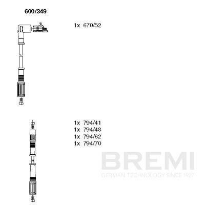 Augstsprieguma vadu komplekts BREMI 600/349
